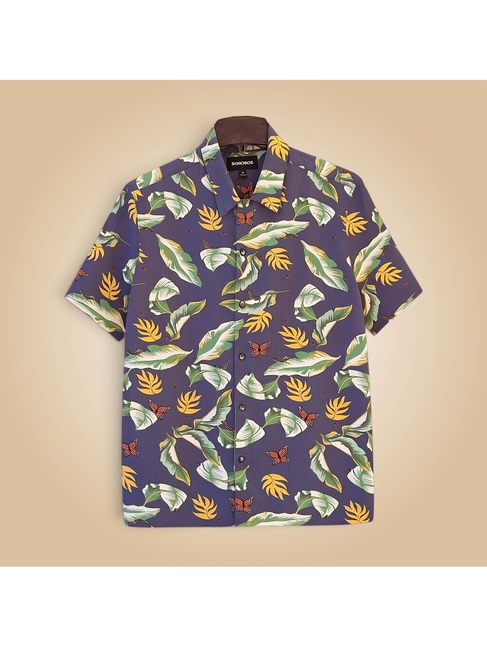 Bonobos Button Shirt Blue Tropical Bird | M